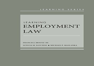 full [epub] download Learning Employment Law (Learning Series)