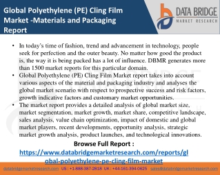 Polyethylene Cling Film Market-Material & Packaging