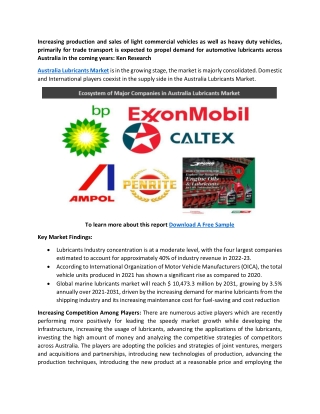 Australia lubricant market: Ken Research