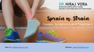 Sprain vs. Strain Causes Symptoms and Treatment - Dr Niraj Vora