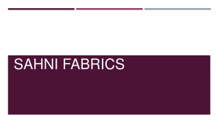 Sahni Fabs: Buy Wool Online in India