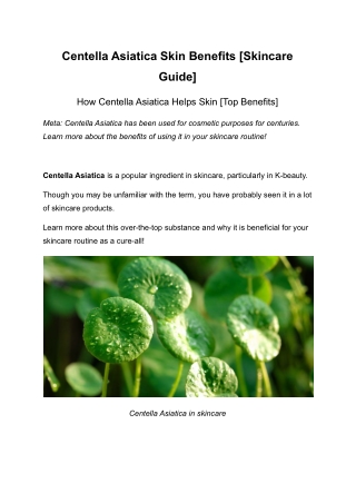 Madagascar Centella Ampoule Skin1004