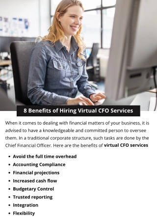 8 Benefits of Hiring Virtual CFO Services