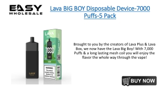 Lava BIG BOY Disposable Device-7000 Puffs-5 Pack