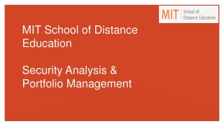 security analysis and portfolio management