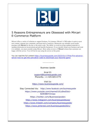 5 Reasons Entrepreneurs are Obsessed with Mircari E-Commerce Platform