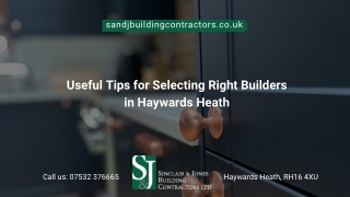 Useful Tips for Selecting Right Builders in Haywards Heath