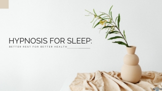 Hypnosis for Sleep Ensures Better Rest & Overall Health | UpNow