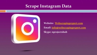 Scrape Instagram Data