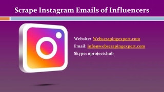 Scrape Instagram Emails of Influencers