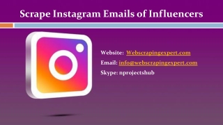 Scrape Instagram Emails of Influencers