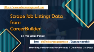 Scrape Job Listings Data from CareerBuilder