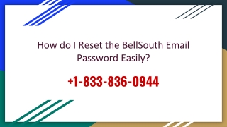 How to Reset BellSouth Email Password  1-833-836-0944?