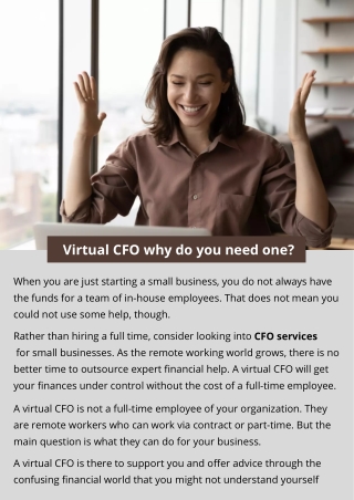 Virtual CFO why do you need one?