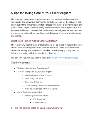 5 Tips for Taking Care of Your Clear Aligners