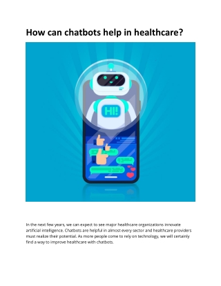 How can chatbots help in healthcare