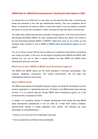 MERN Stack Vs. MEAN Stack Development_ Choosing the Best Option in 2023