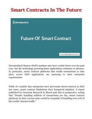 What Are Smart Contracts In The Future?