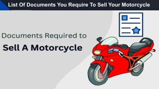 List Of Documents You Require To Sell Your Motorcycle
