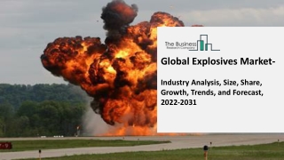Explosives Market Estimated Growth Curve, Competitor Analysis And Top Segments