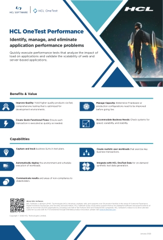 HCL OneTest Performance