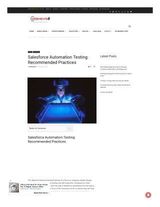 Salesforce Automation Testing- Recommended Practices