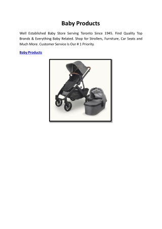 Baby Products