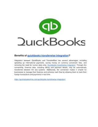 Benefits of quickbooks transferwise integration