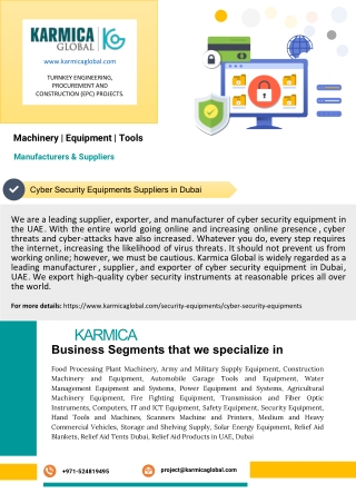 Cyber Security Equipments Suppliers in Dubai