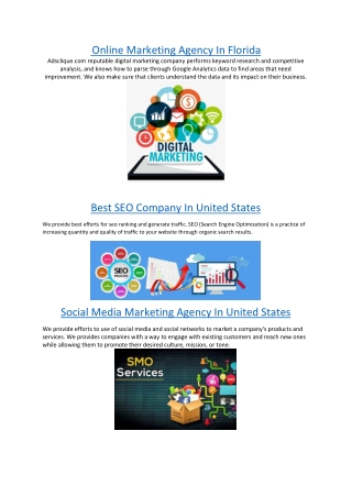 Online Marketing Agency In Florida