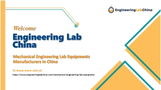 Mechanical Engineering Lab Equipment Manufacturers in China
