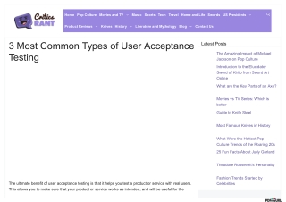 3 Most Common Types of User Acceptance Testing