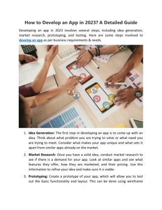 Steps to Follow For Developing an Mobile App in 2023