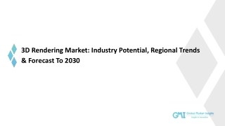 3D Rendering Market 2023-2030; Growth Forecast & Industry Share Report