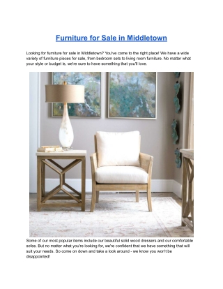 Furniture for Sale in Middletown