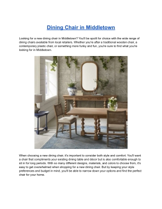 Dining Chair in Middletown