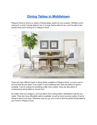 Dining Tables in Middletown