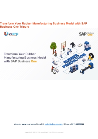 Transform Your Rubber Manufacturing Business Model with SAP Business One Tripura