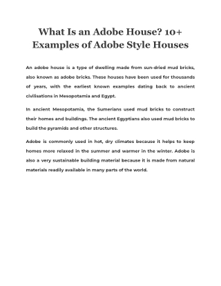 What Is an Adobe House? 10  Examples of Adobe Style Houses