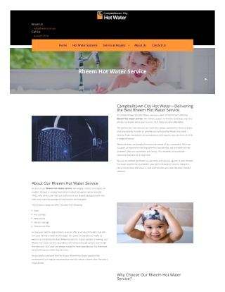 Rheem Electric Hot Water System