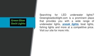 Snook Lights  Greenglowdocklight.com