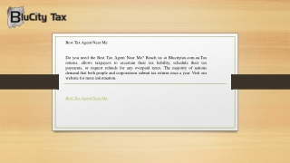 Best Tax Agent Near Me   Blucitytax.com.au