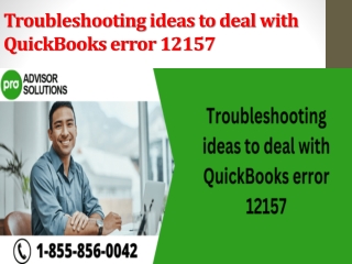 Troubleshooting ideas to deal with QuickBooks error 12157