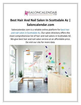 Best Hair And Nail Salon In Scottsdale Az  Saloncalendar.com