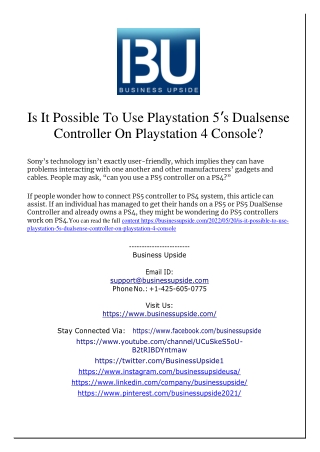 Is It Possible to Use Playstation 5’s Dualsense Controller on Playstation 4 Console