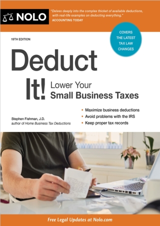 D!ownload  [EBOOK] Deduct It!: Lower Your Small Business Taxes