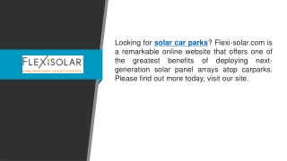 Solar Car Parks  Flexi-solar.com