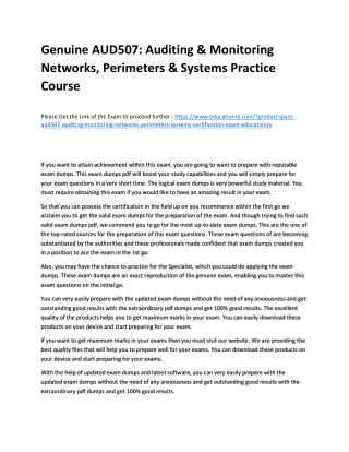 AUD507: Auditing & Monitoring Networks, Perimeters & Systems