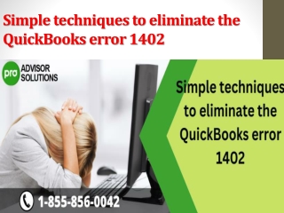 Simple techniques to eliminate the QuickBooks error 1402