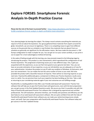 FOR585: Smartphone Forensic Analysis In-Depth